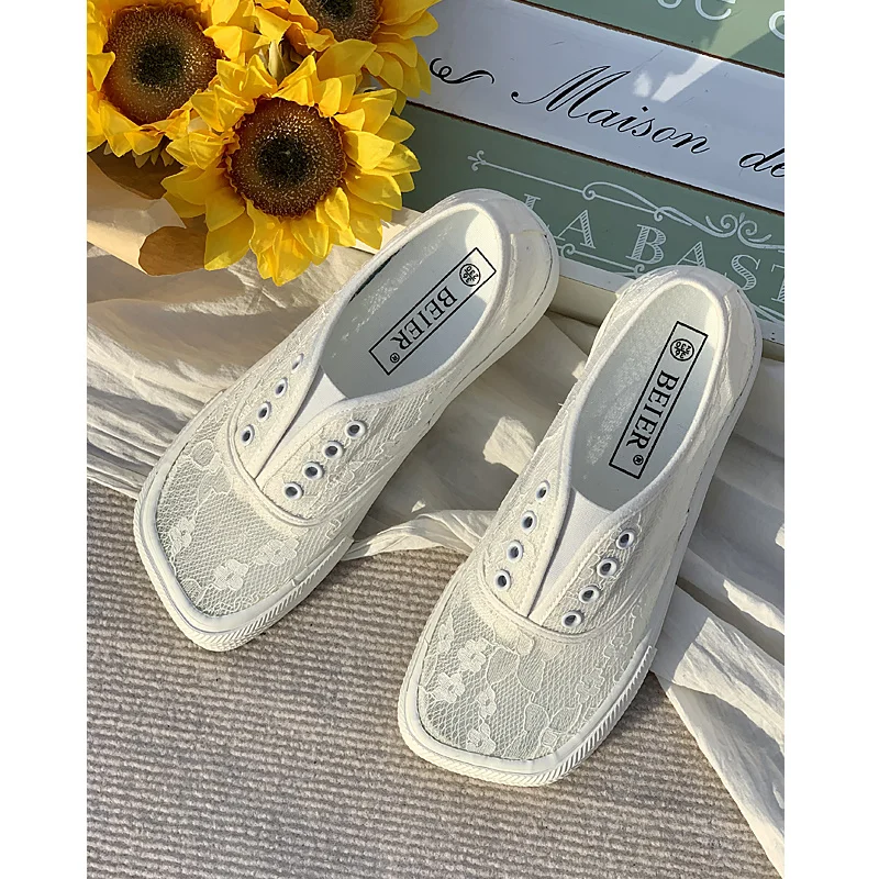 

Женская летняя обувь в рыбацком стиле, новинка 2021, универсальные летние туфли с квадратным сеточным верхом, маленькие белые дышащие туфли н...