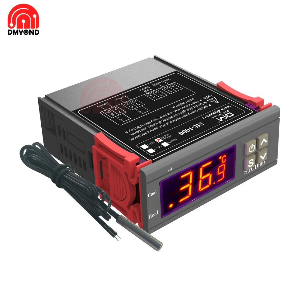STC-1000 STC-3008 LED Digital Temperature Controller Thermostat Thermoregulator Incubator DC 12V 24V AC 110V 220V 12V-72V | Инструменты