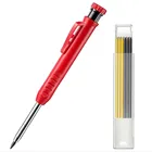 Набор карандашей для твердых плотников с 1 коробкой, встроенная точилка, карандаш с глубоким отверстием, механический карандаш с глубоким отверстием, маркер, маркировочный инструмент