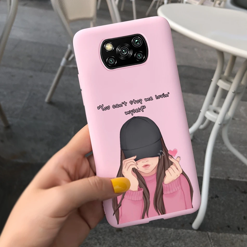 Poco X3 Case Candy Silicone Cover For Xiaomi Poco X3 NFC Phone Case Travel Girls Soft TPU Back Cover For Xiaomi PocoX3 X 3 Funda xiaomi leather case hard