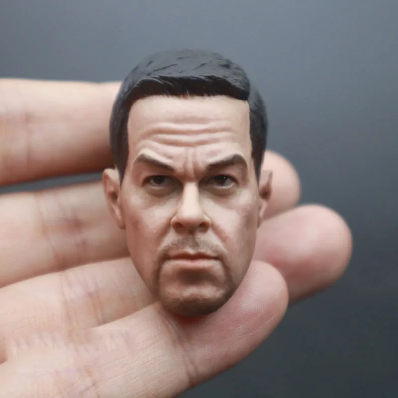 

1/6 Marky Mark Head Carving Model Head Sculpt Fit 12'' Male Soldier Action Figure Body