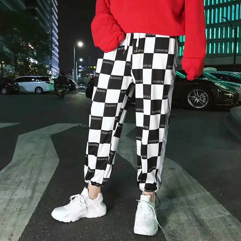 

Plaid Pants Men's Ins 2021 Men's Cotton Street Sports Pants Retro Jogging Casual Pants Men's S-3XL