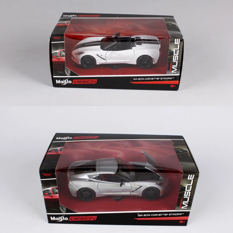 

1:24 diecast car model 2014 corvette stingray modified car alloy model boys gift toys for kids and children for collections