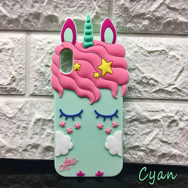 Unicorn Cyna 3D мультфильм розовый зыбучий песок Единорог Мягкий силиконовый жидкий Звезды Чехол для iPhone 8 plus 7 6S 6 plus 5 S 5S SE XS Max XR X чехол для телефона - Цвет: Unicorn Cyna