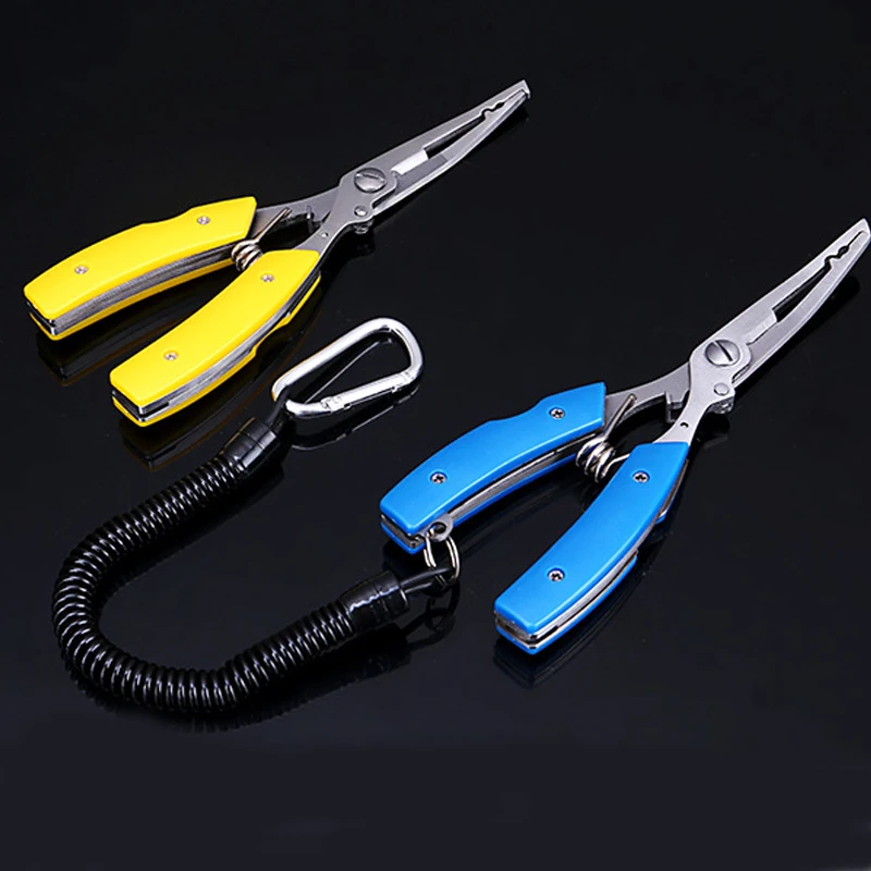 Small Fishing Pliers Scissors Braid Cutters Lightweight Stainless Steel Fishing Tools Split Ring Pliers Hook Remover