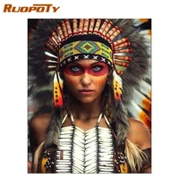 ruopoty woman figure painting by numbers on canvas acrylic paint for adults coloring by numbers home decoration wall arts