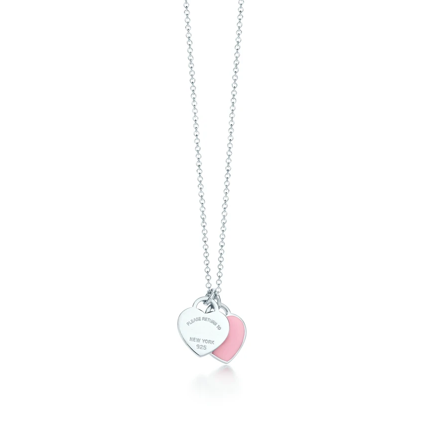 

925 sterling silver heart pendant necklace ladies fashion festival gift