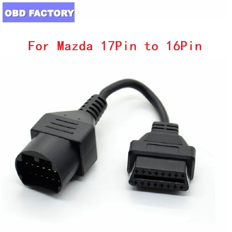 Для MAZDA 17 Pin 17Pin мужской to OBD OBD2 OBDII DLC 16 16Pin Женский адаптер автомобильного