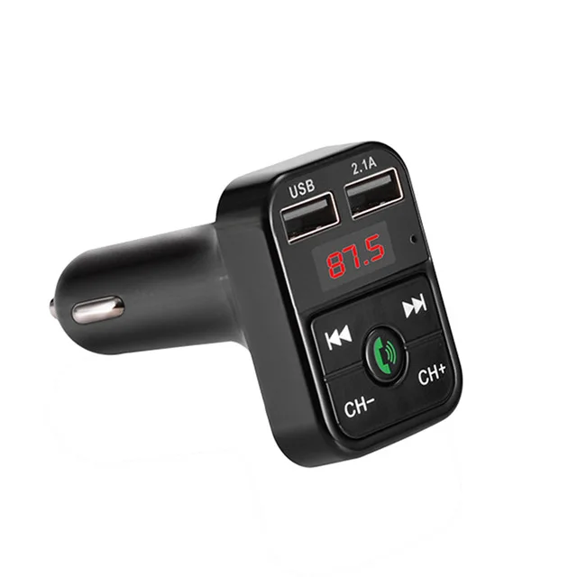 Черный Автомобильный комплект громкой связи, беспроводной Bluetooth, fm-передатчик, ЖК-дисплей, Автомобильный MP3-плеер, USB зарядное устройство, fm-модулятор, автомобильные аксессуары - Название цвета: Черный
