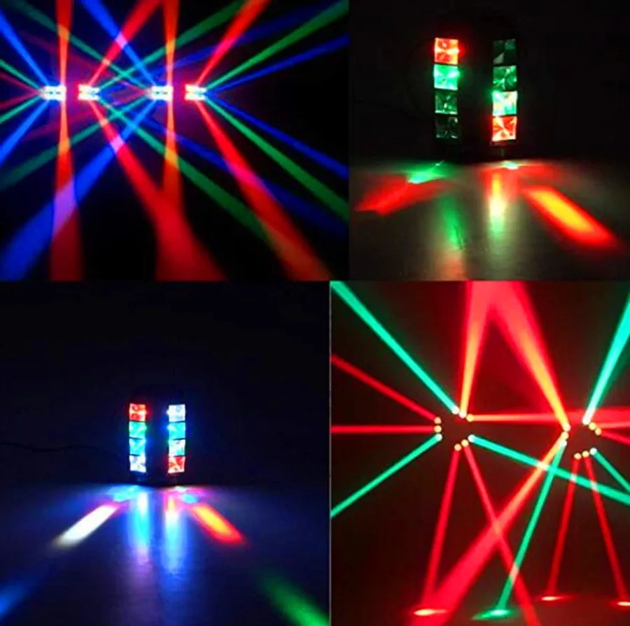 

Yayao 8X3W Mini LED Luz De Araa DMX512 Iluminacin Con Cabeza Giratoria RGBW Haz Club Disco Para Proyectora Dj Light