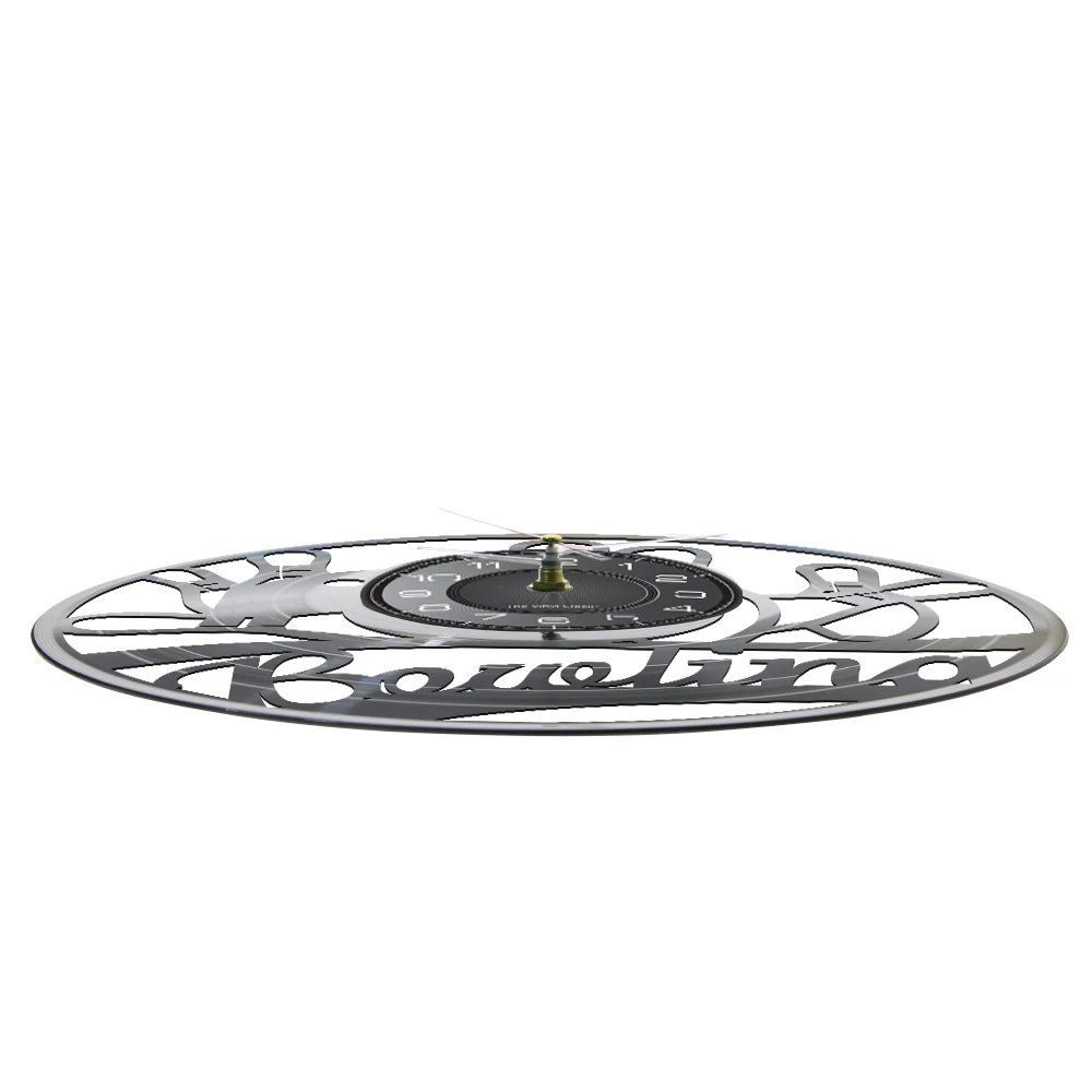 Часы в стиле боулинга с виниловой пластинкой для скиттла домашний спортивный