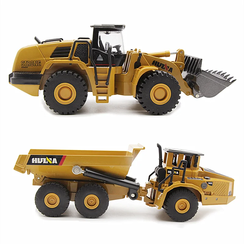 1:50 Самосвал экскаватор колесный погрузчик литая металлическая модель