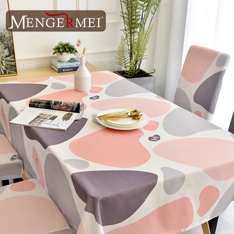 MENERME скатерть чехол на стул набор несколько цветов камень узор печати
