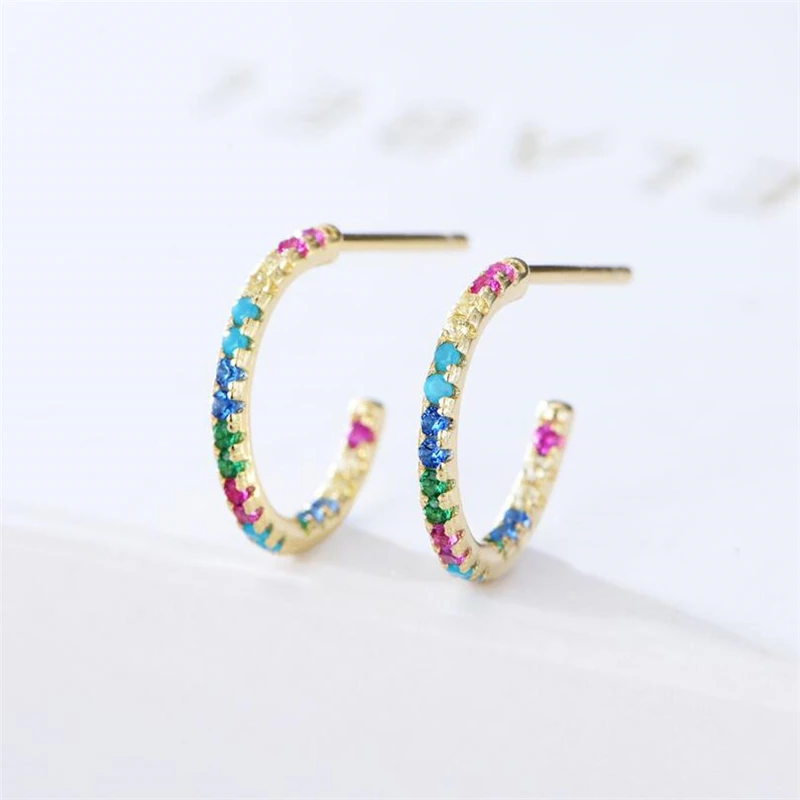 Минимальное серебро 925 пробы ювелирные изделия красные синие зеленые белые