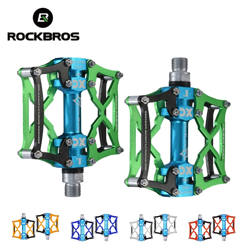 ROCKBROS велосипедные педали MTB велосипедные педали Платформа Велоспорт Магний Спорт на открытом воздухе многоцветные горные педали велосипедные аксессуары