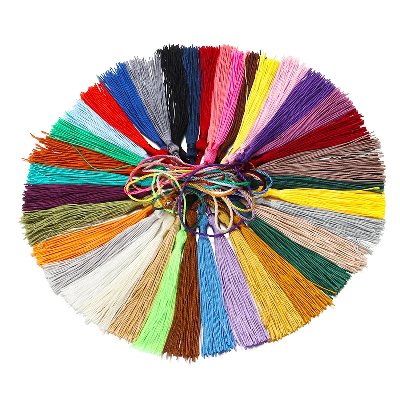 30pcs 7cm Tassel Fringe Trim Accessories for Jewelry Making Silk Satin Brush DIY Earrings Pendant Handmade Crafts Decor - купить по