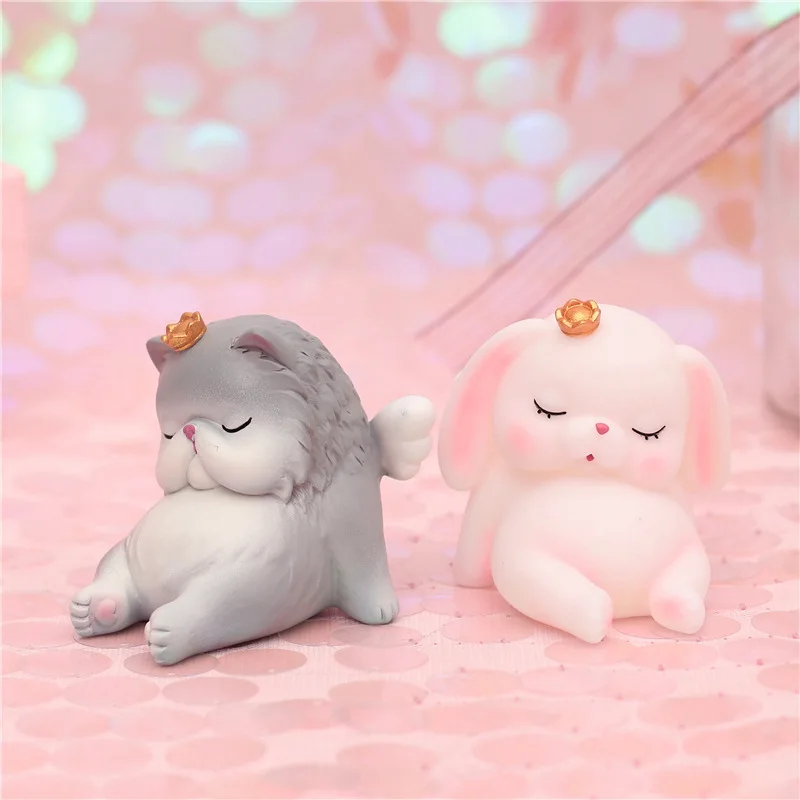 Мультяшная розовая свинка копилка милая собака слон фигурка с короной