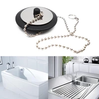 rubber choke bathtub drain stopper with chain bath plug drain tub stopper for home and hotel
