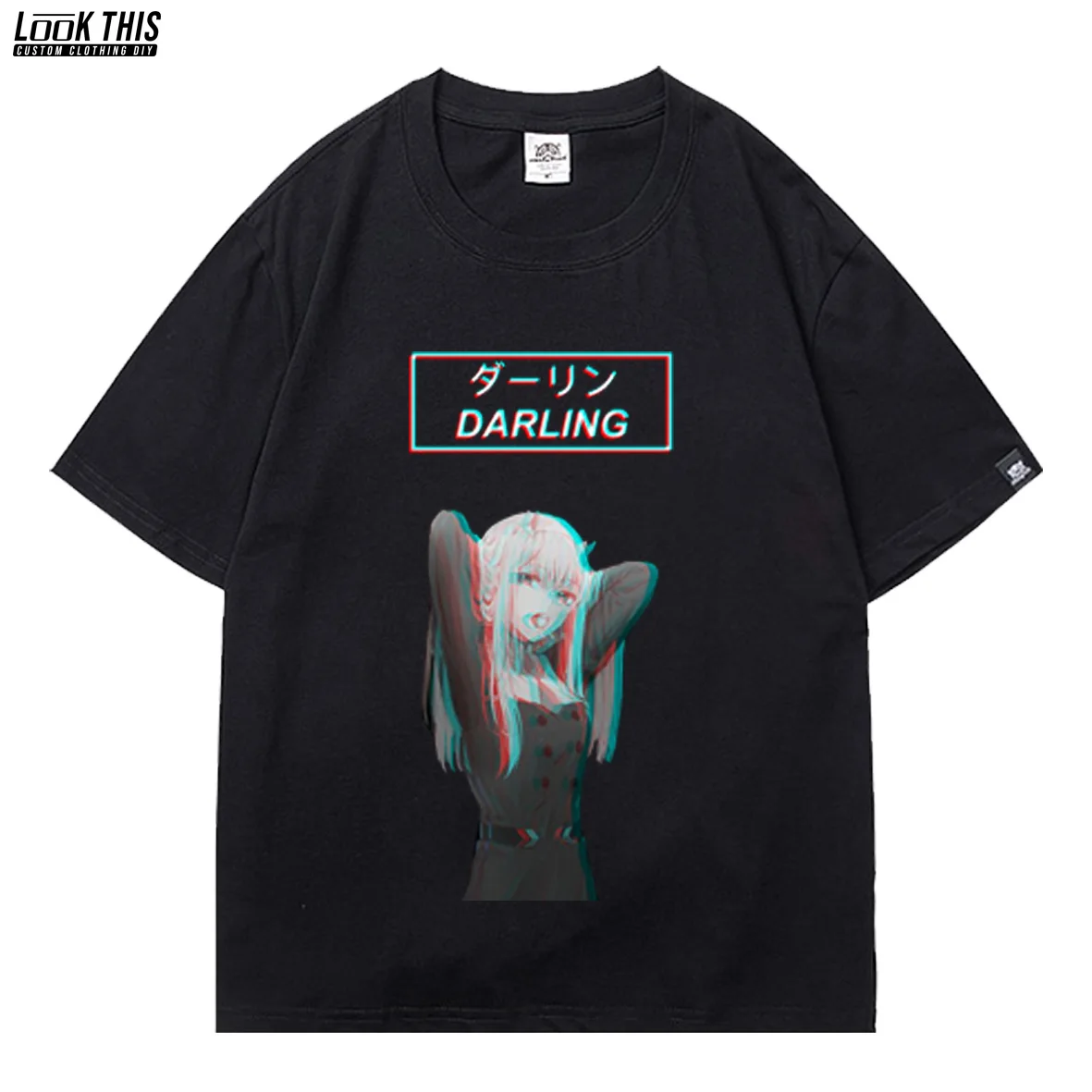 

Darling Japan Science Fiction TV Animation Printed Short Sleeve T-Shirt Oversized T Shirt Kawaii Women's Top Modal Casual Short