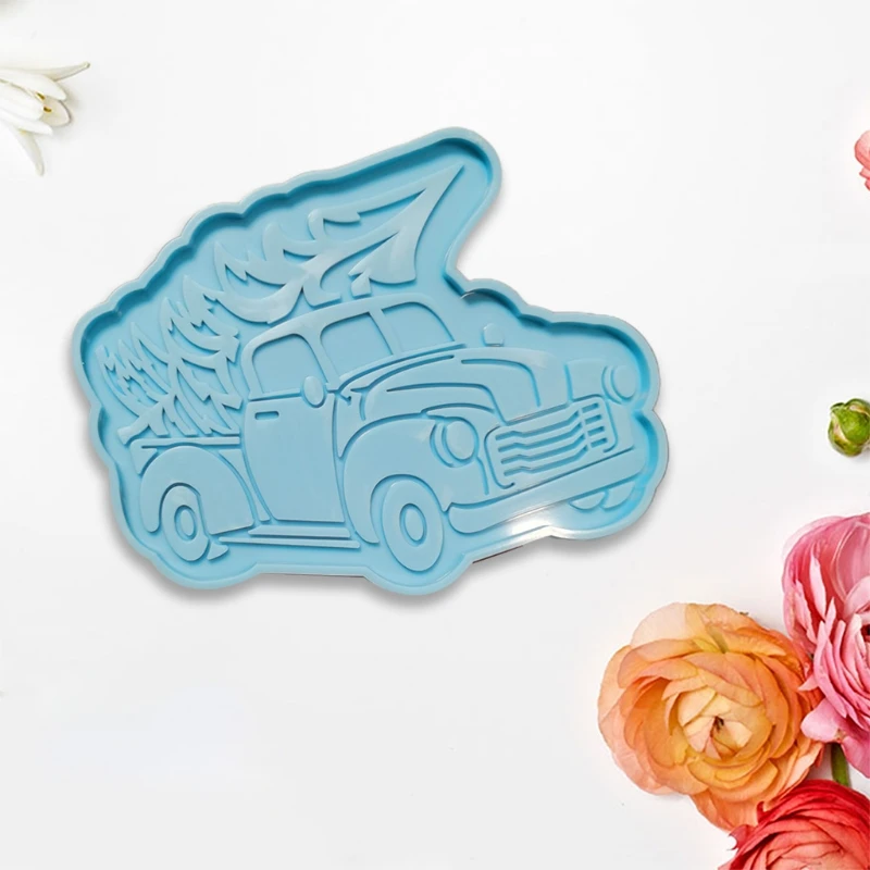 

Coaster Tray Silicone Mould DIY Crafts Table Decorations Cup Pad Making Tool Creative Truck Mat Epoxy Resin Mold Drop Ship