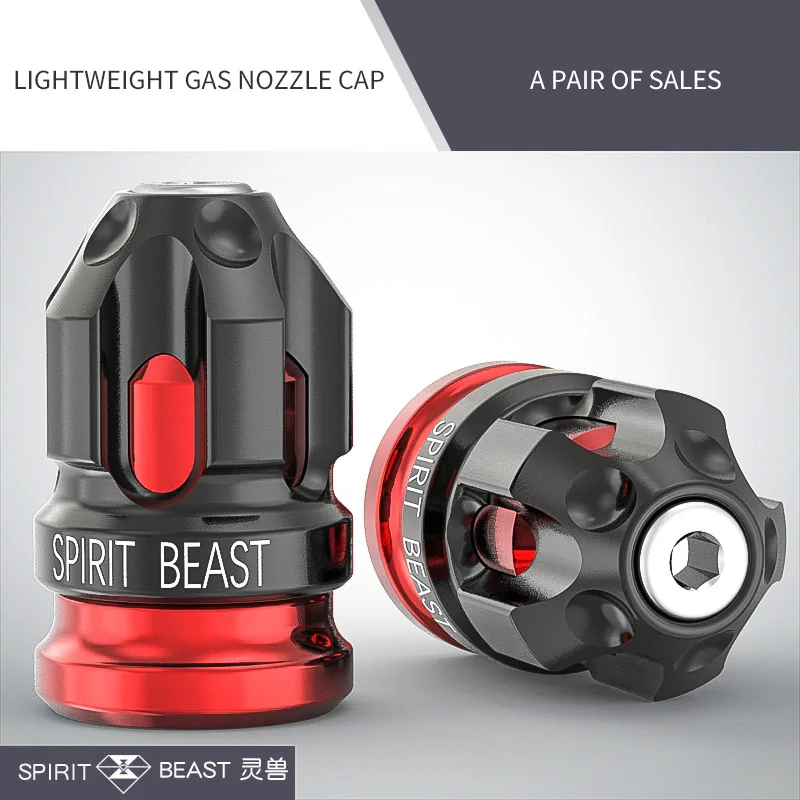 black-red SPIRIT BEAST автомобильные шины для колес мотоцикла покрышки для шин клапан сопло крышка Мотоцикл Скутер велосипед ATV шины газовая Крышка для Honda Suzuki Yamaha - Цвет: black-red
