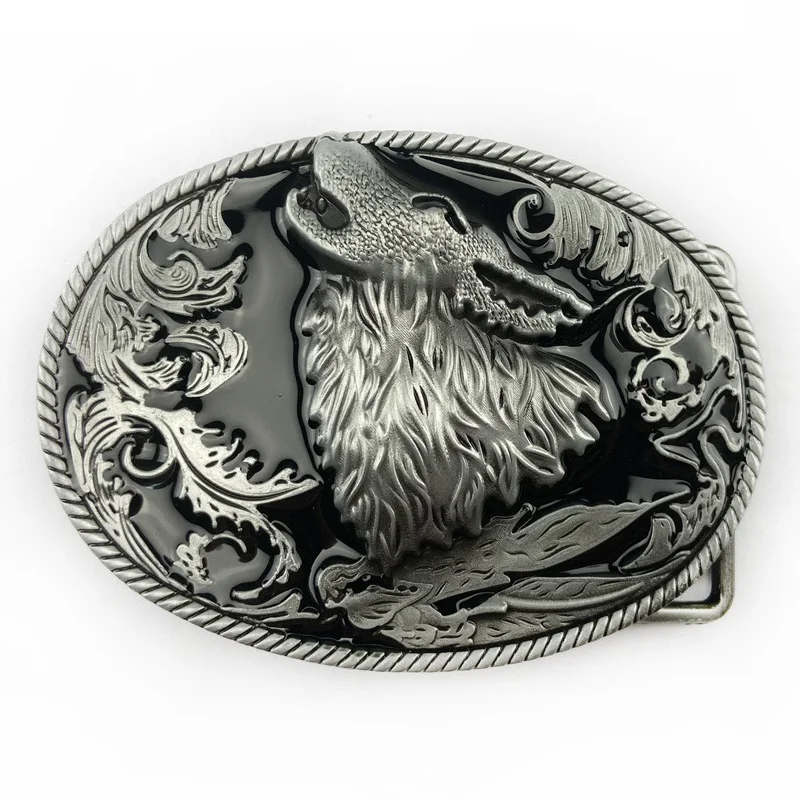 Пряжка для ремня мужская 4 см с 3d-головой волка | Дом и сад