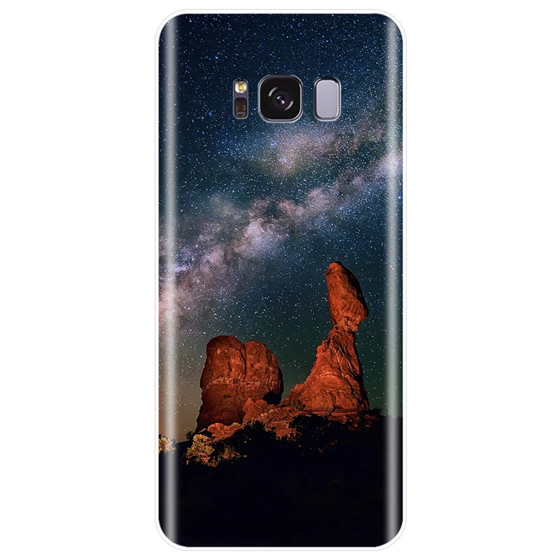 Космос ночное небо Луна Млечного Пути крышка чехол для телефона из мягкого