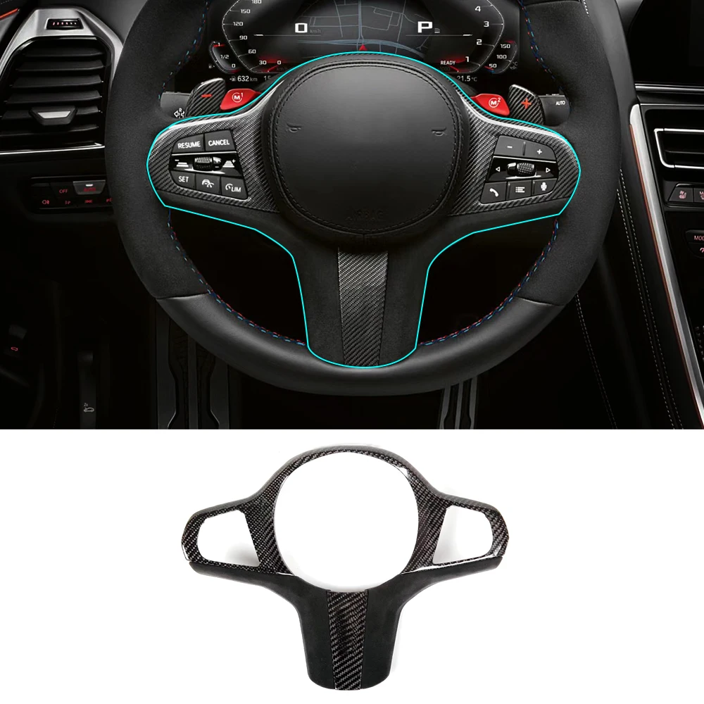 Дешево Чехол на руль из углеродного волокна для BMW G01/G05/G07/G11/G30/G21