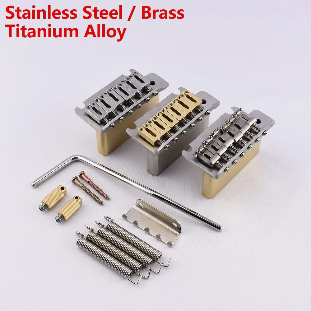 【Made in Japan】Super Quality 2 Points Tremolo System Bridge With Stainless Steel / Brass Saddle Block