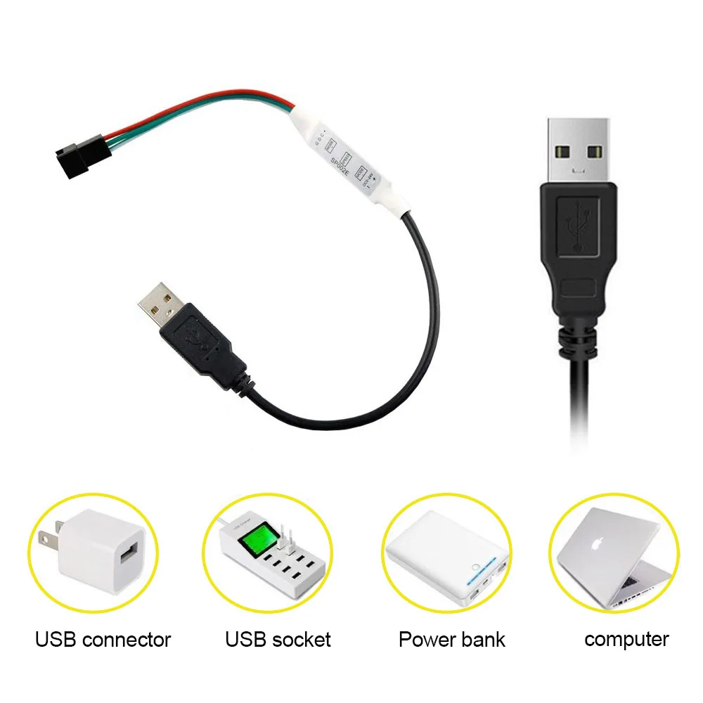 Мини светодиодный контроллер 5 24 В постоянного тока SP002E WS2812B WS2811 WS2812 SK6812 RGB LED