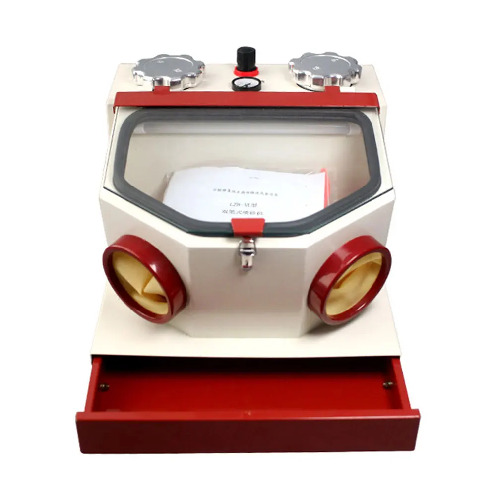 

Dental Sandblasting Machine Double Pen sandblasting machine 220V 50W Tooth sand gun Jewelry sandblasting machine 120 mesh