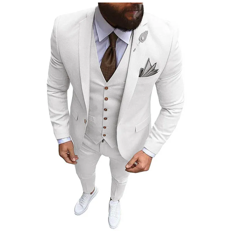 Новый розовый мужской костюм из 3 предметов официальный деловой облегающий