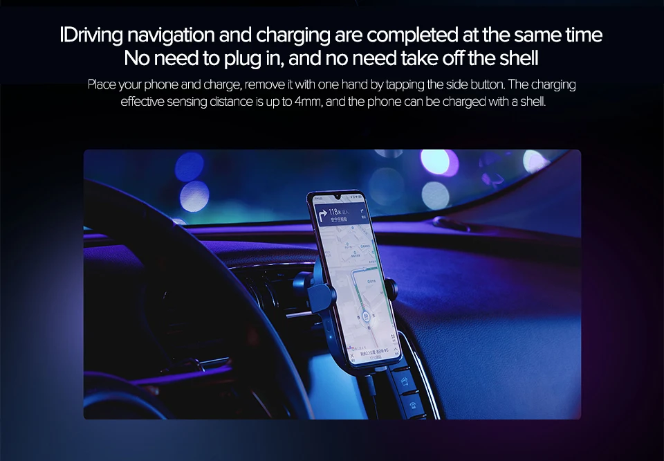 Xiaomi Mi 20 Вт Max Qi Беспроводное Автомобильное зарядное устройство WCJ02ZM с интеллектуальный инфракрасный датчик Быстрая зарядка автомобильный держатель телефона