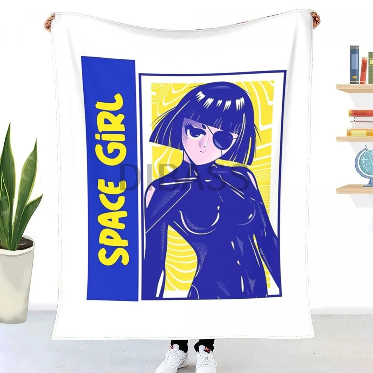 

Amazing Anime Space Girl Throw Blanket 3D Printed Flannel Throw Blankets