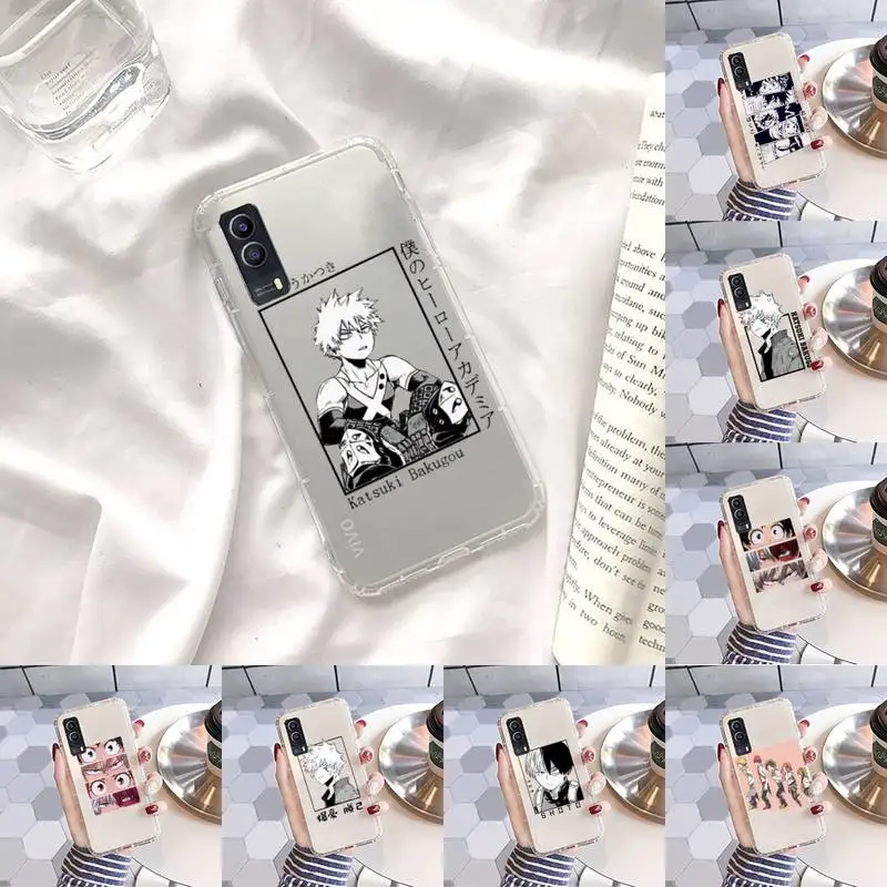 

My hero academia boku Phone Case Transparent For Xiaomi Redmi note 3 9 7 4 8 8T 10 CC9E 11ULTRA T lite PLAY pro 4G 5G