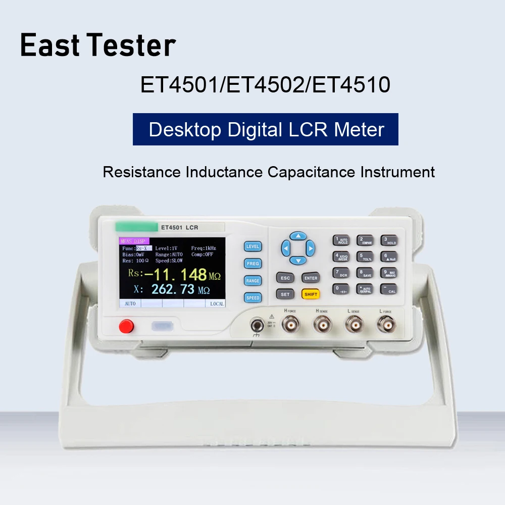 Настольный LCR тестер ET4501/ET4502/ET4510 LRC цифровой мост измеритель частоты емкости и