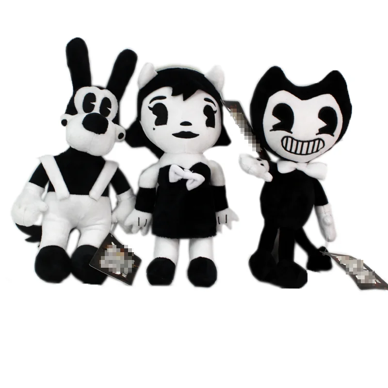 

30cm Bendy Plush Toys Game Horror Bendy & Boris & Alice Angel Plush Doll Soft Stuffed Toys for Children Kids Gifts With Tag