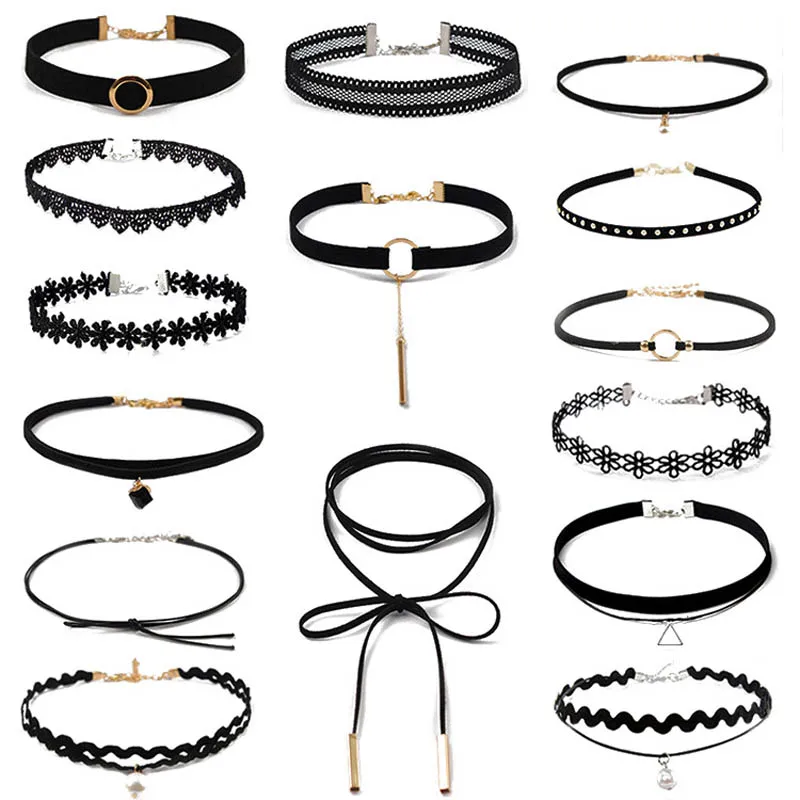 Модные кружевные Чокеры для девочек женщин подарок на день рождения фланелевые