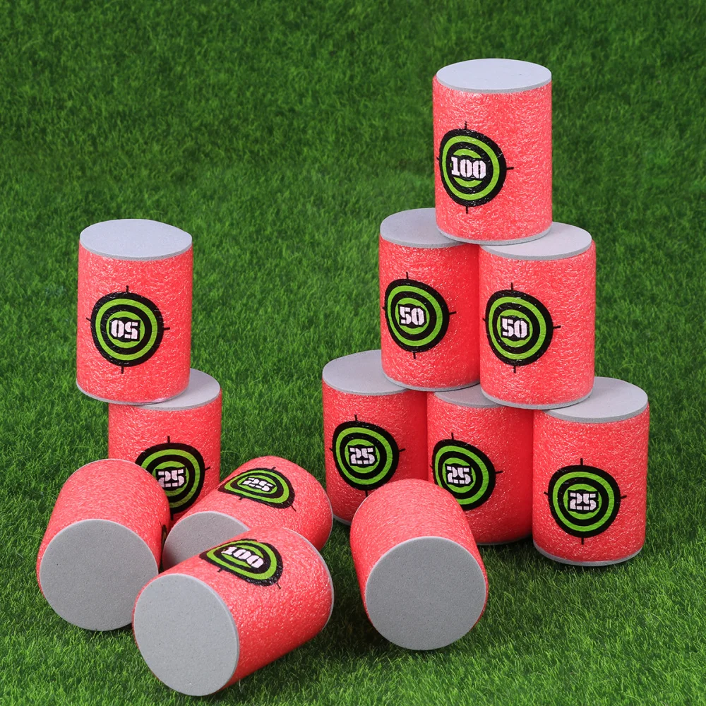 

VORCOOL 12pcs EVA Target Cans for Guns Games Bullet Bow Shoot Dart Blasters