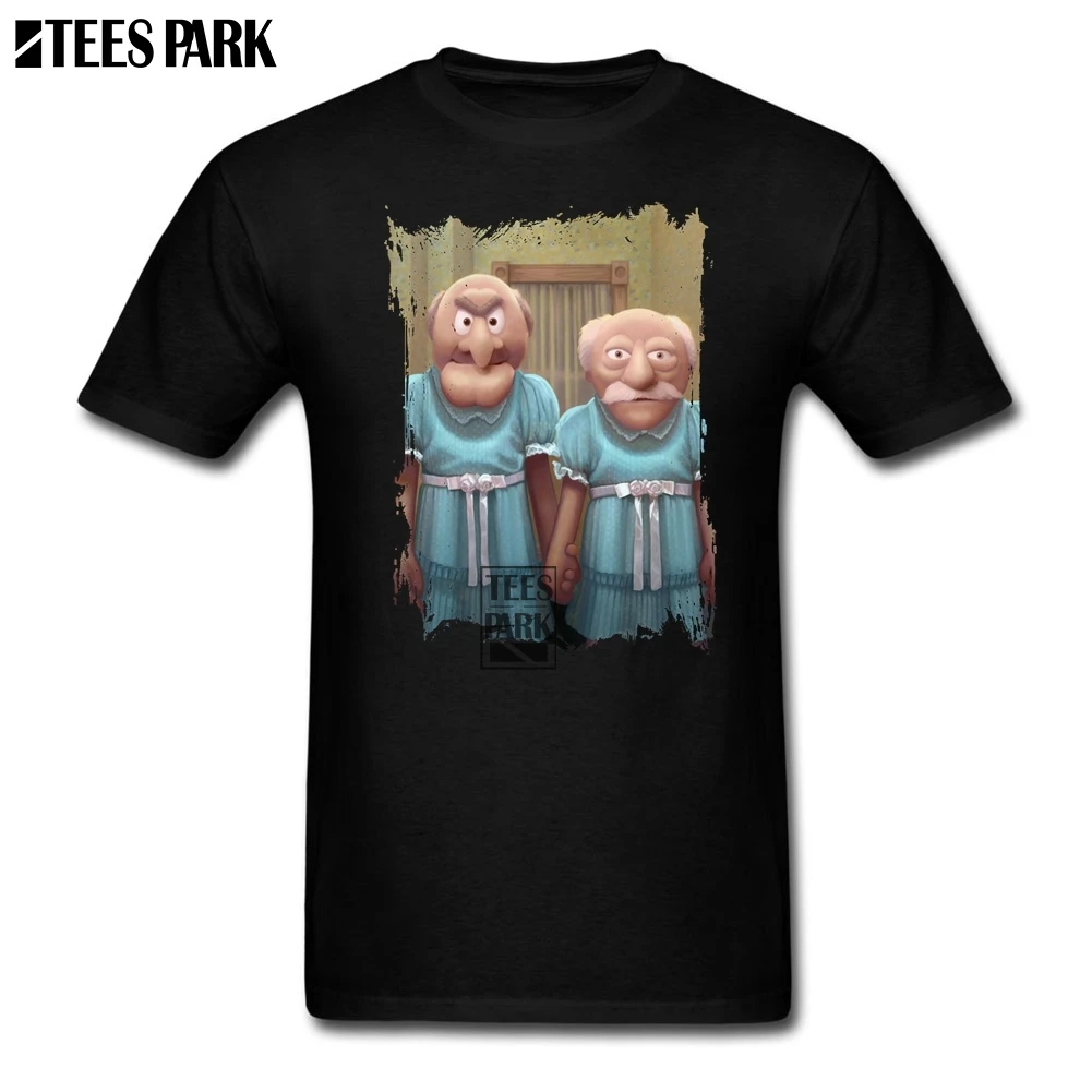 3XL футболки Muppet Maniac Statler Waldorf as the Grady Twins Мужская черная футболка мужская из 100%
