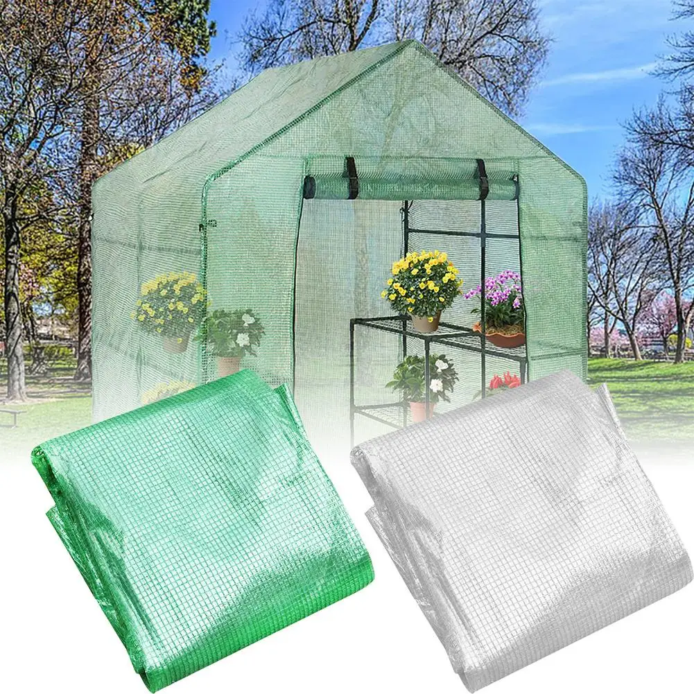 Mini invernadero de 2 capas para exteriores, aislamiento de plantas de jardín portátil para cubierta de plástico, estante, 143x73/143x195cm