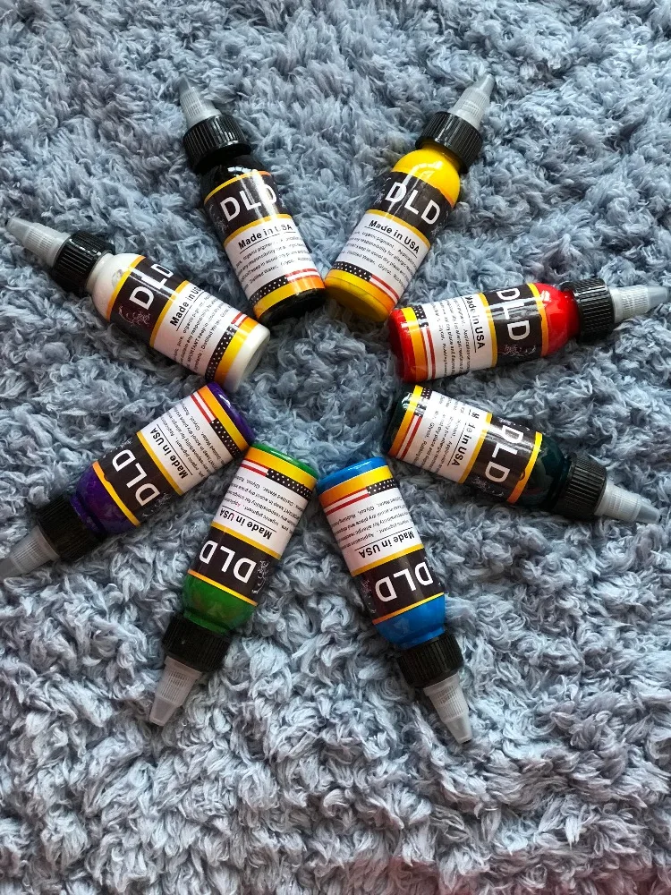 9 цветов Перманентная линия профессиональные чернила для тату пигмент 30