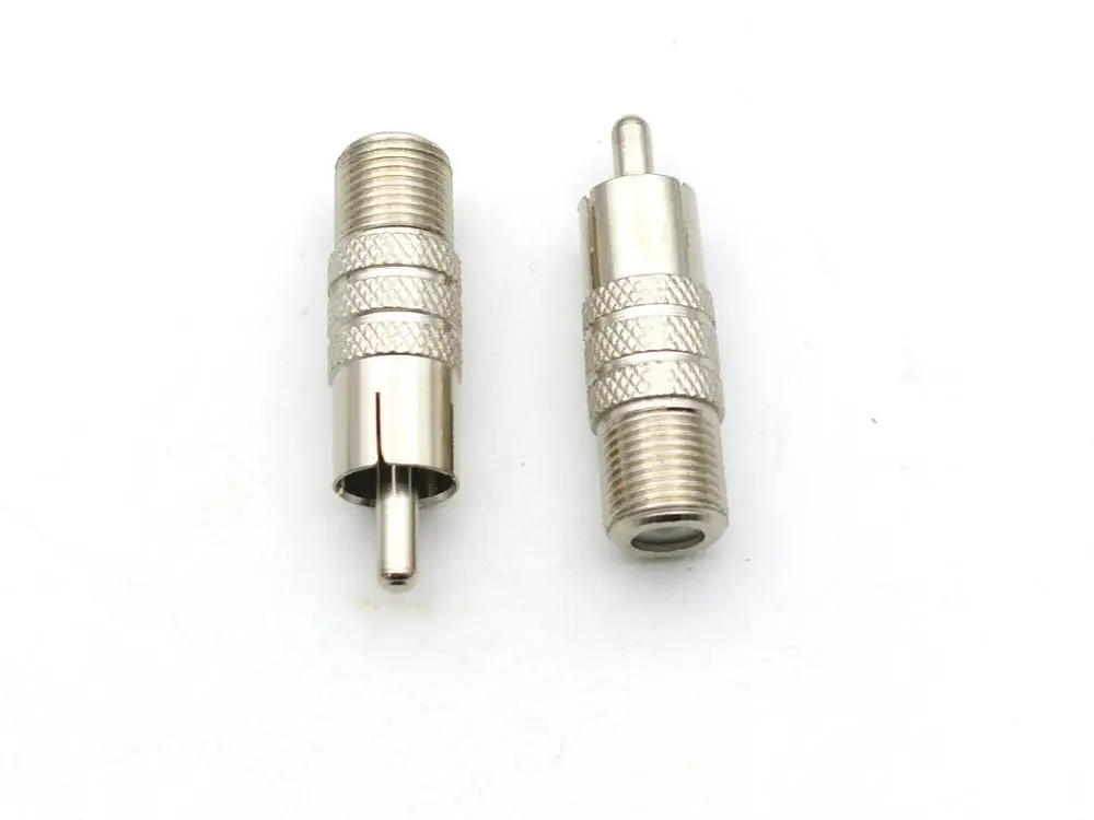 50pcs RCA Male Plug to F Female Coax Jack Adapter Connector Cable Coupler RG59 RG6 | Обустройство дома
