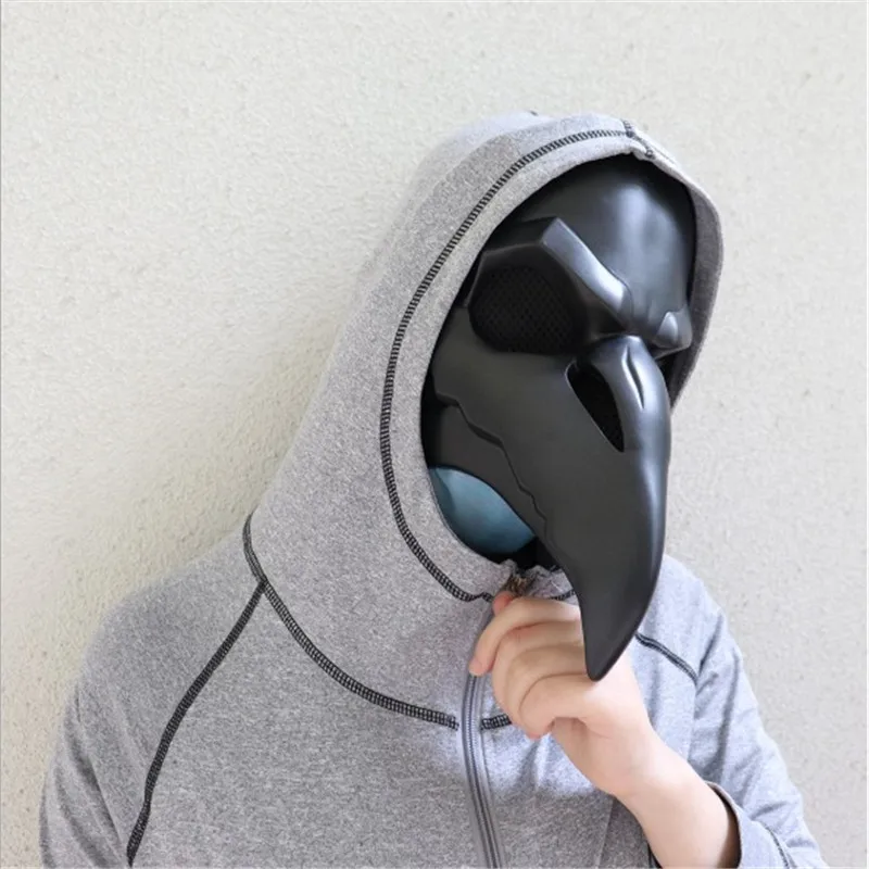 

2020 Steampunk Plague Doctor Mask Cosplay Black PVC Type Bird Beak Masks Long Nose Halloween Party Costume Props