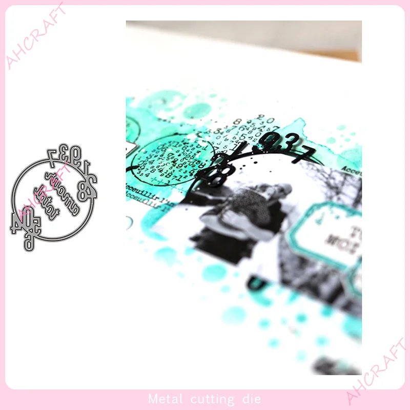 

Круглые металлические Вырубные штампы с цифрами для «сделай сам», скрапбукинга, фотоальбома, декоративное тиснение, бумажная карта, рукоде...