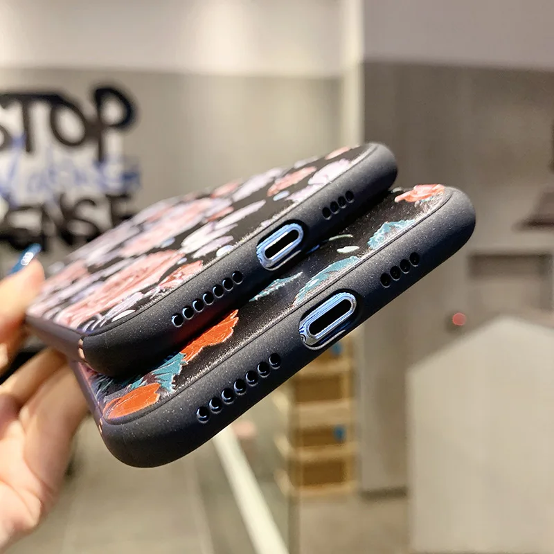 Милый 3D с тиснением и изображением узорчатый чехол для iphone X 11 Pro XS Max 8 7 6 6S Plus 9