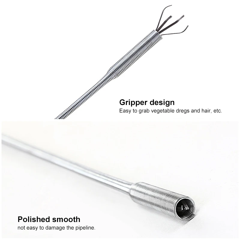 Гибкая щетка для раковины кухонный инструмент чистки труб с пружинной ручкой|От