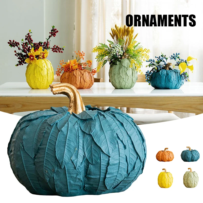 Статуя тыквы полимерные фрукты украшения фигурки листья цветочная композиция