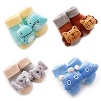 cartoon baby socks anti slip newborn rattle socks cute autumn floor cotton socks warm boots for boys girls infant l0240