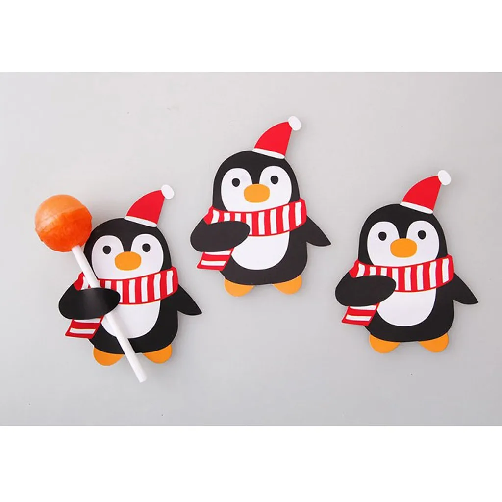 48PCS Christmas Ornament Paper Card Cute Santa Pattern DIY Wall Candy Can Be Placed On Home Market Hanging | Дом и сад